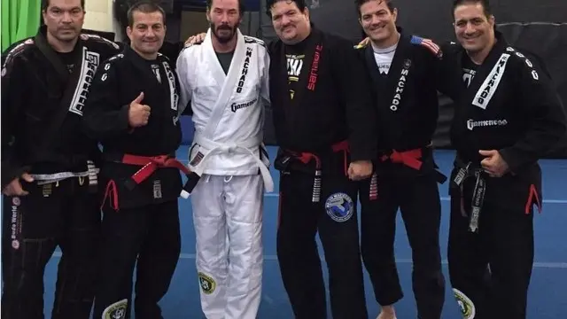 Group photo of the Machado brothers, legendary Brazilian Jiu Jitsu practitioners and instructors known for their influence in BJJ training and development.