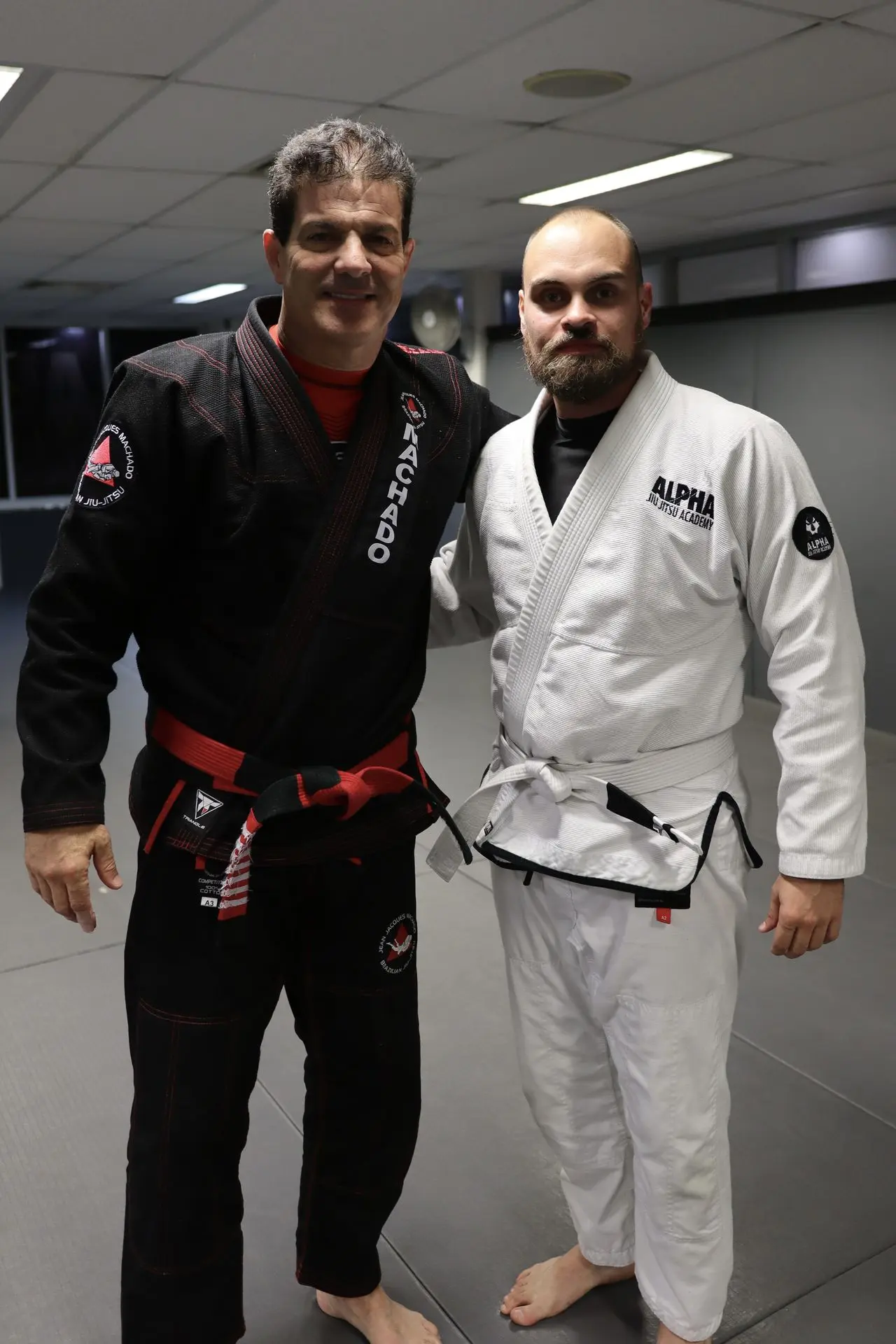 Jean-Jacques Machado with Student at Alpha Jiu Jitsu Academy